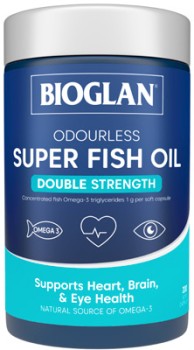 Bioglan-Odourless-Super-Fish-Oil-Double-Strength-200-Capsules on sale