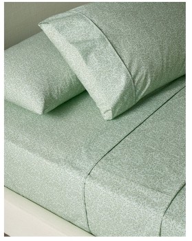 Heritage+Printed+Cotton+Sheet+Set%23+in+Green+Leaf