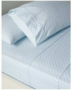 Heritage+Printed+Cotton+Sheet+Set%23+in+Blue+Tile