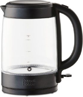 Russell-Hobbs-Brooklyn-Glass-Kettle-Black on sale