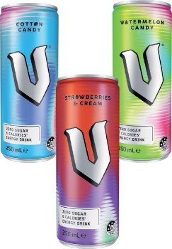 NEW+V+Energy+Drink+250mL+Selected+Varieties