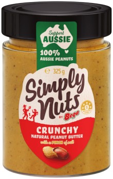 Bega+Simply+Nuts+Peanut+Butter+325g+Selected+Varieties