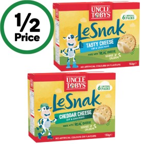 Uncle-Tobys-Le-Snak-132g-Pk-6 on sale