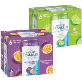 Mount+Franklin+Lightly+Sparkling+Varieties+6+x+250ml