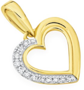 9ct-Gold-Diamond-Open-Heart-Pendant on sale