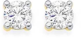Alora+10ct+Gold+3%2F4+Carat+TW+Lab+Grown+Diamond+Solitaire+Stud+Earrings