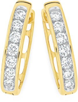 Alora-9ct-Gold-12-Carat-TW-Lab-Grown-Diamond-Channel-Set-Huggie-Earrings on sale