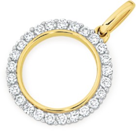 Alora-9ct-Gold-14-Carat-TW-Lab-Grown-Diamond-Circle-Pendant on sale