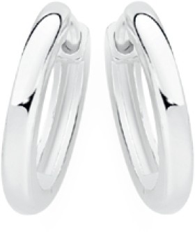 Sterling-Silver-13mm-Solid-Huggie-Earrings on sale