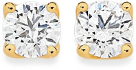Alora-9ct-Gold-1-12-Carats-TW-Lab-Grown-Diamond-4-Claw-Stud-Earrings on sale