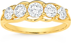 Alora+9ct+Gold+1+1%2F4+Carats+TW+Lab+Grown+Diamond+Swirl+Ring