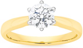 18ct+Gold+Diamond+1ct+Solitaire+Ring