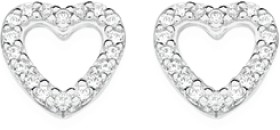 Sterling-Silver-Cubic-Zirconia-Open-Heart-Stud-Earrings on sale