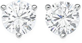 Sterling-Silver-Round-Cubic-Zirconia-Stud-Earrings on sale