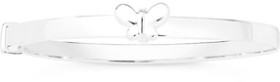 Sterling+Silver+4x50mm+Butterfly+Childs+Expandable+Bangle