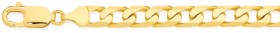 9ct-Gold-22cm-Solid-Bevelled-Square-Mens-Curb-Bracelet on sale