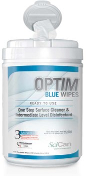 Scican+Optim+Blue+Wipes+Cleaning+and+Disinfecting+Tub+of+160+Wipes
