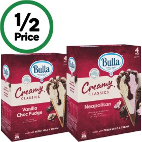 Bulla+Ice+Cream+Cones+520ml+Pk+4