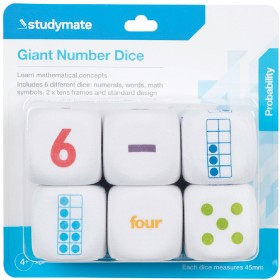 Studymate+Giant+Number+Dice+6+Pack