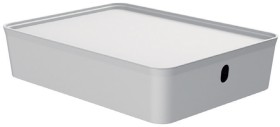 Otto+5L+PET+Modular+Basket+Large+Low+White