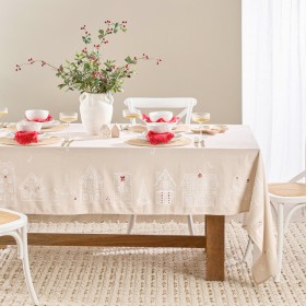 Christmas-Gingerbread-Table-Cloth-by-Pillow-Talk on sale