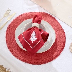 Festive+Christmas+Tree+Embroidered+Napkin+4+Pack+by+Pillow+Talk