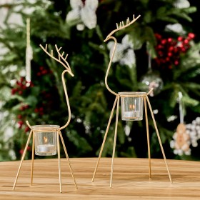 Dashing+Reindeer+Christmas+Tealight+Holder+2pc+by+Pillow+Talk