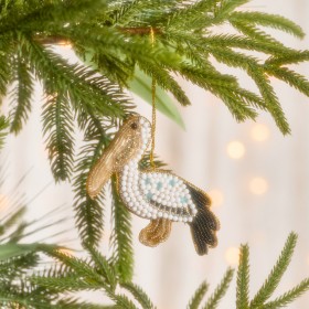 Beaded+Pelican+Hanging+Decoration+by+Pillow+Talk