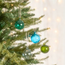 Merci+Blue%2FGreen+Christmas+Bauble+4+Pack+by+Pillow+Talk