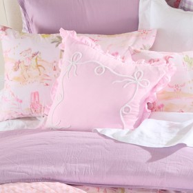 Betty-Embroidered-Bow-Ruffle-Square-Cushion-by-Habitat on sale