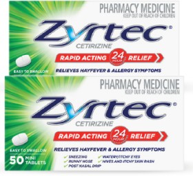 Zyrtec-Hayfever-Allergy-Relief-50-Mini-Tablets on sale
