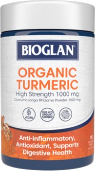Bioglan+Organic+Turmeric+High+Strength+1000mg+100+Tablets