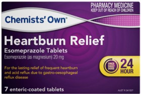 Chemists-Own-Heartburn-Relief-Esomeprazole-7-Tablets on sale