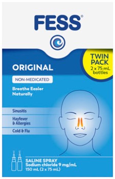 Fess+Original+Saline+Nasal+Spray+Twin+Pack+2+x+75mL