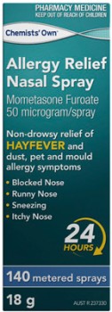 Chemists-Own-Allergy-Relief-Nasal-Spray-140-Metered-Sprays on sale
