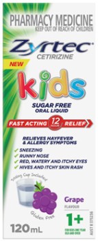 Zyrtec+Kids+Allergy+%26amp%3B+Hayfever+Relief+Grape+Flavour+Liquid+120mL
