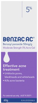 Benzac+AC+Moderate+Strength+5%25+Acne+Gel+60g
