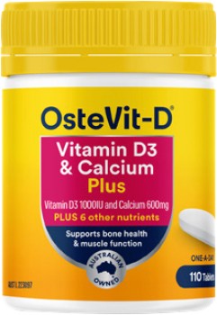 OsteVit-D+One-A-Day+Vitamin+D3+%26amp%3B+Calcium+Plus+110+Tablets