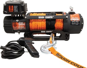 Rough+Country+10000LBS+Electric+4x4+Recovery+Winch+with+Synthetic+Rope