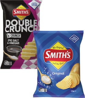 Smith%26%23039%3Bs+Crinkle+Cut+or+Double+Crunch+Potato+Chips+150g-170g