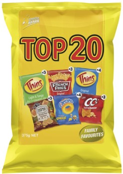 Snackbrand+Top+20+Variety+Pack+375g
