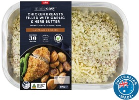 Coles+Made+Easy+Chicken+Breasts+with+Garlic+%26amp%3B+Herb+Butter+500g