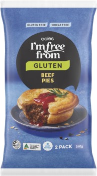 Coles+I%26%23039%3Bm+Free+From+Beef+Pies+2+Pack+340g