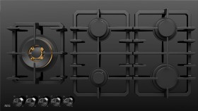 AEG+90cm+5+Burner+Ceramic+Glass+Gas+Cooktop
