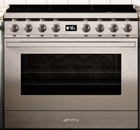 Smeg+90cm+%26%23039%3BPortofino%26%23039%3B+Pyrolytic+Dual+Fuel+Freestanding+Cooker