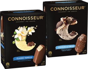 Connoisseur+Gourmet+Ice+Cream+4+Pack+or+Mini+6+Pack+Selected+Varieties