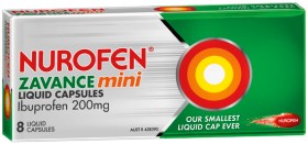 Nurofen+Zavance+Ibuprofen+Mini+Liquid+Capsules+8+Pack%2A%2A