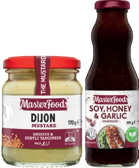 MasterFoods-Marinade-375g-Mustard-170175g-or-Horseradish-Cream-175g-Selected-Varieties on sale