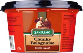 San+Remo+Fresh+Pasta+Sauce+400%E2%80%91425g+Selected+Varieties