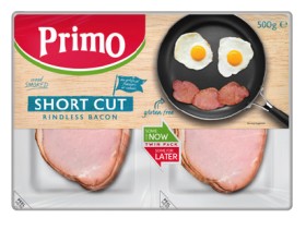 Primo-Short-Cut-or-Middle-Rindless-Bacon-Twin-Pack-500g on sale